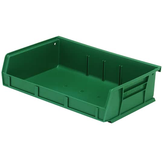 B2777187 11 x 7.37 x 3 in. Ultra Series Stack & Hang Bin - Green - Polypropylene 3 Slots - Pack of 8